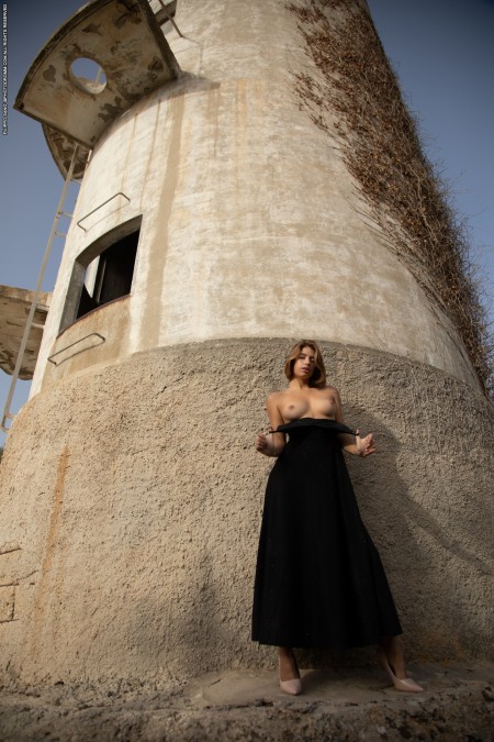 Летнее элегантное обнаженное фото модели